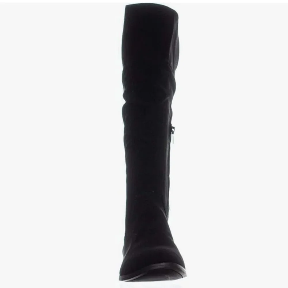 Style & Co Kelimae Black Suede Scrunch Boots Wide Calf - Picture 4 of 8